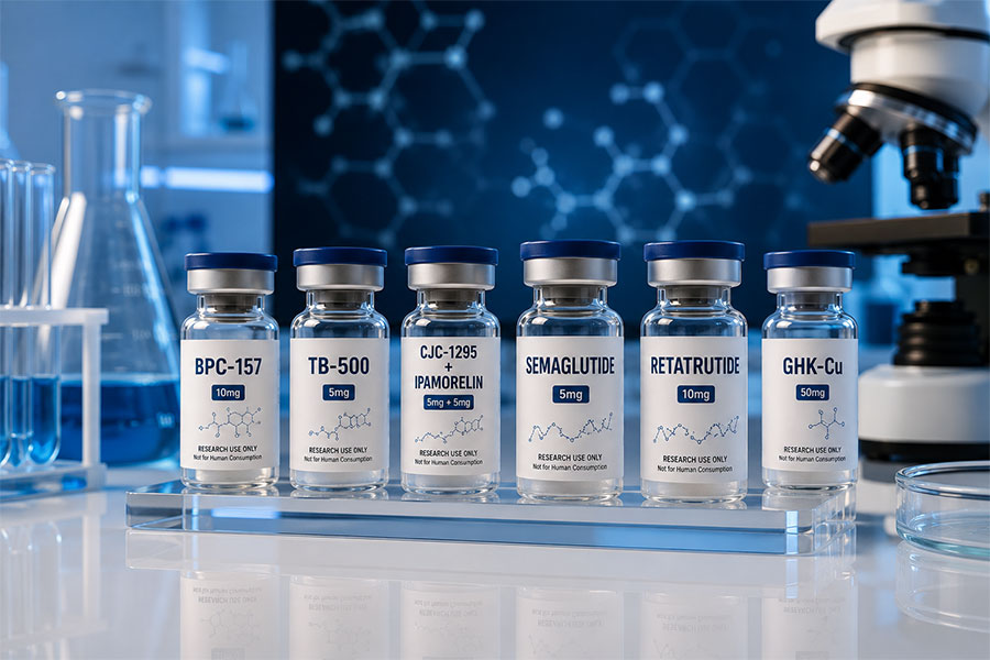 PeptidesX UK research peptide vials and Certificate of Analysis